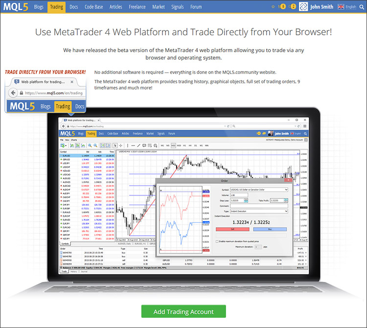 Forex client terminal