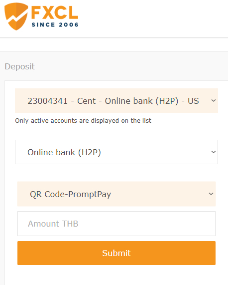 QR Code PromptPay FXCL Deposit